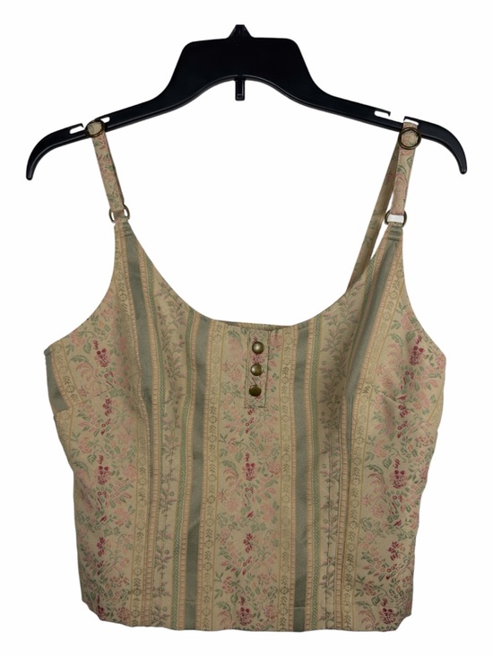 Jeanology Tops - Jeanology Collection Vintage Y2K Floral & Stripe Pattern Corset Top Size 10 EUC